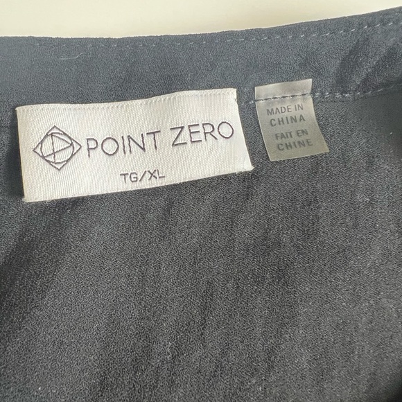 Point Zero Relaxed Fit Short Sleeve Blouse - Career/Casual - Black - Picture 5 of 7
